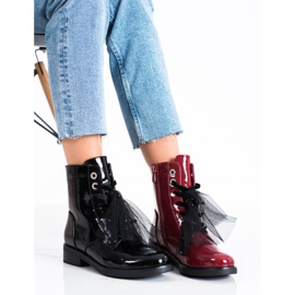 Tyylikkäät, nauhoitetut VINCEZA-saappaat musta 2