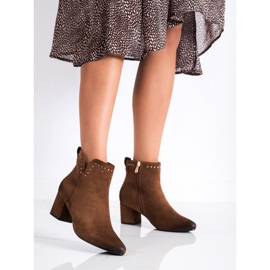 Saappaat matalalla postilla VINCEZA ruskea 1