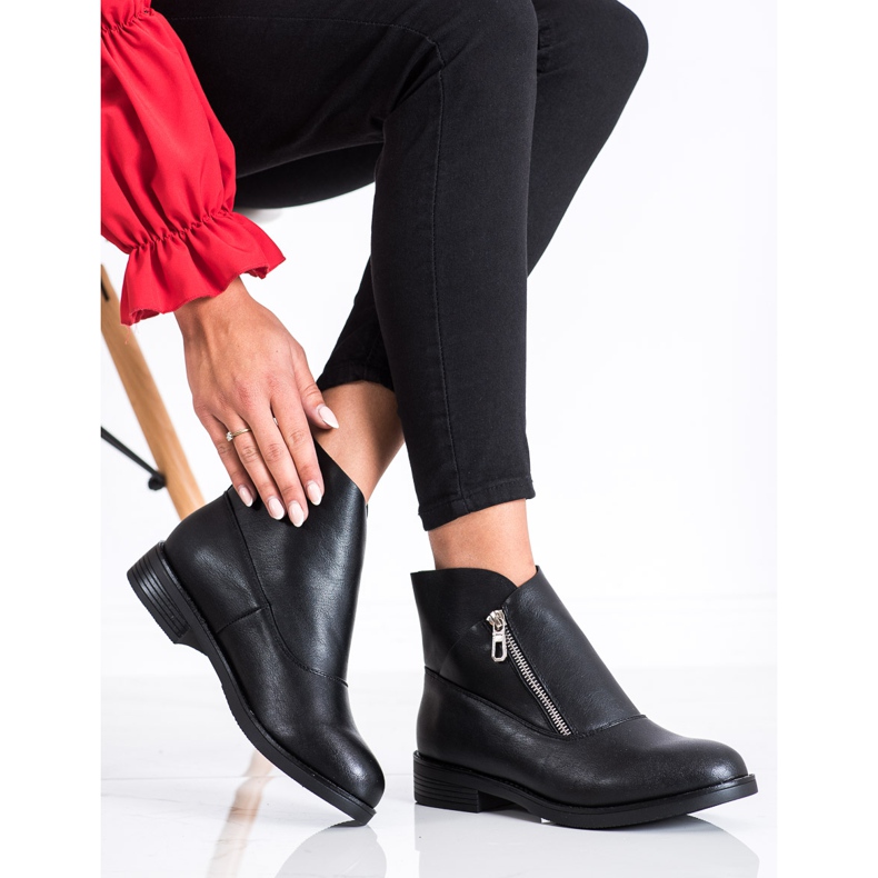 SHELOVET Mustat saappaat vetoketjulla 2