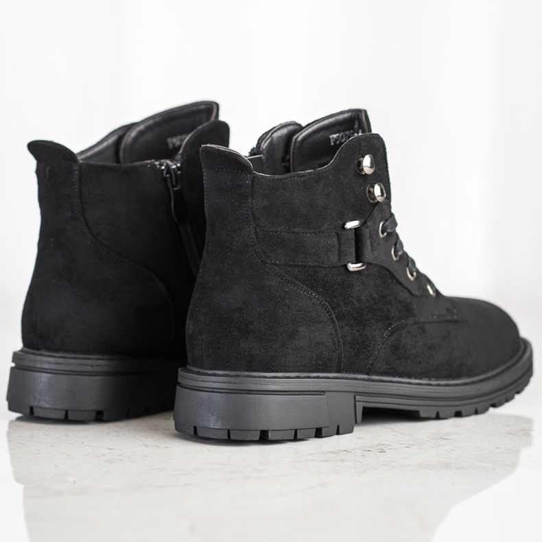 SHELOVET Pitsi-up mokkanahkakengät musta 2