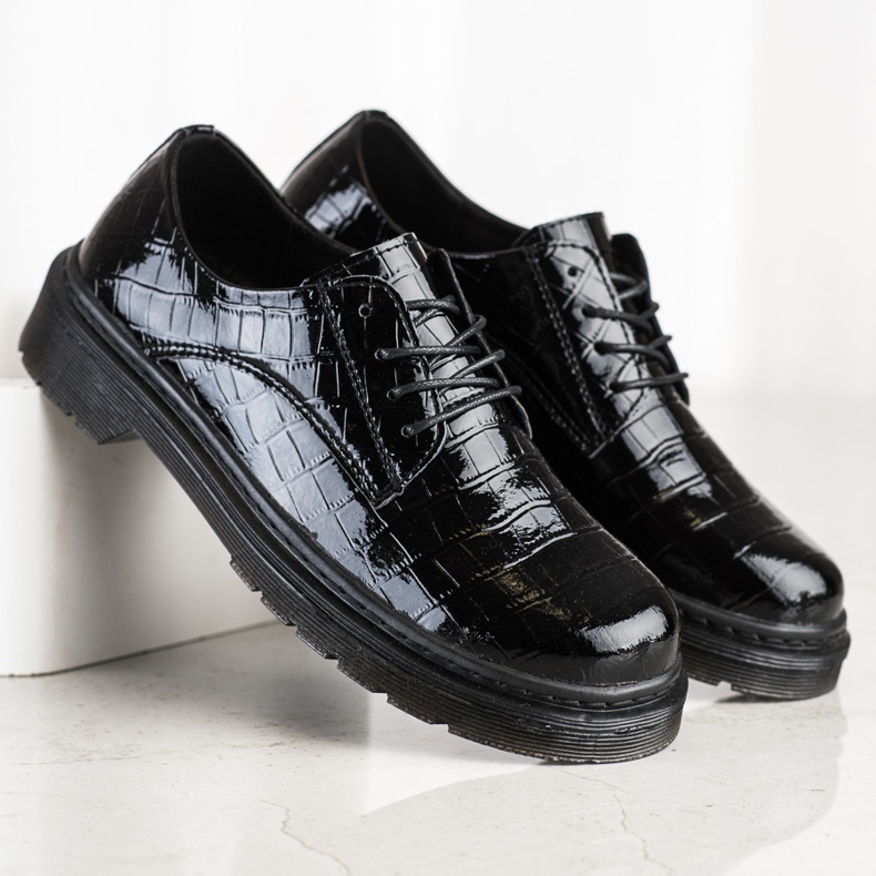 Filippo Snake Print nahkakengät musta 1