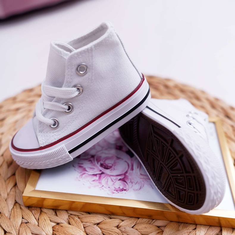 FRROCK Lasten klassiset korkeavalkoiset Filemon -lenkkarit valkoinen 1