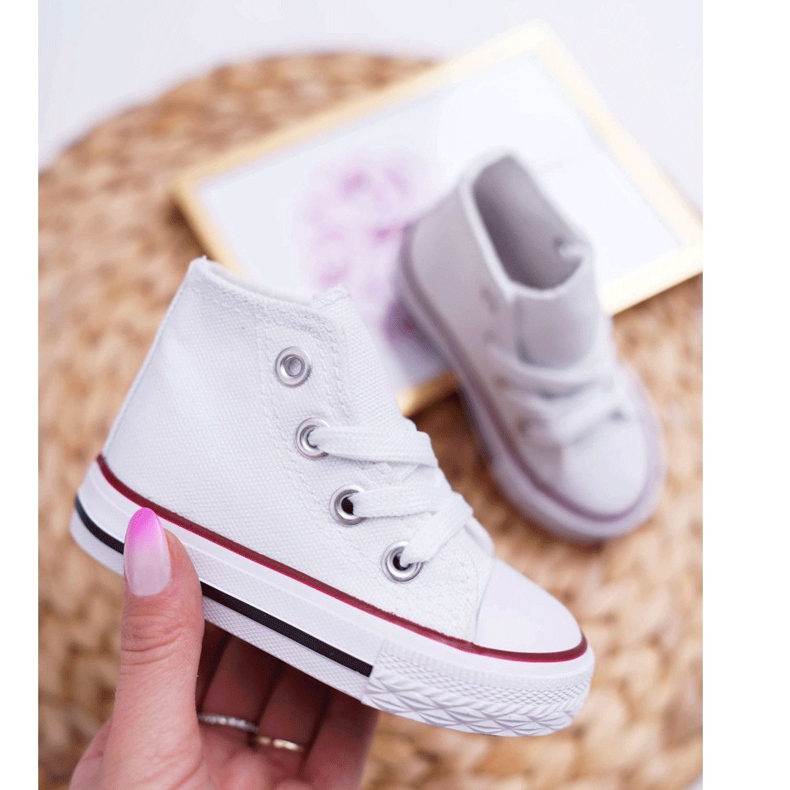 FRROCK Lasten klassiset korkeavalkoiset Filemon -lenkkarit valkoinen 4