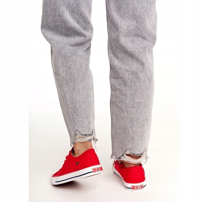 Big Star Naisten lenkkarit Matala iso tähti punainen DD274339 2