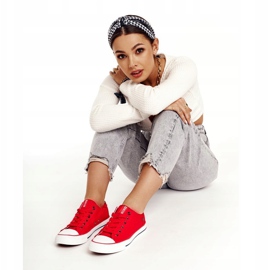 Big Star Naisten lenkkarit Matala iso tähti punainen DD274339 3