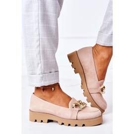 Mokkanahka Lewski Shoes 3040 Cappuccino beige kultainen 3