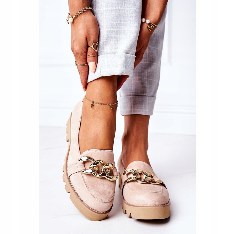 Mokkanahka Lewski Shoes 3040 Cappuccino beige kultainen 5