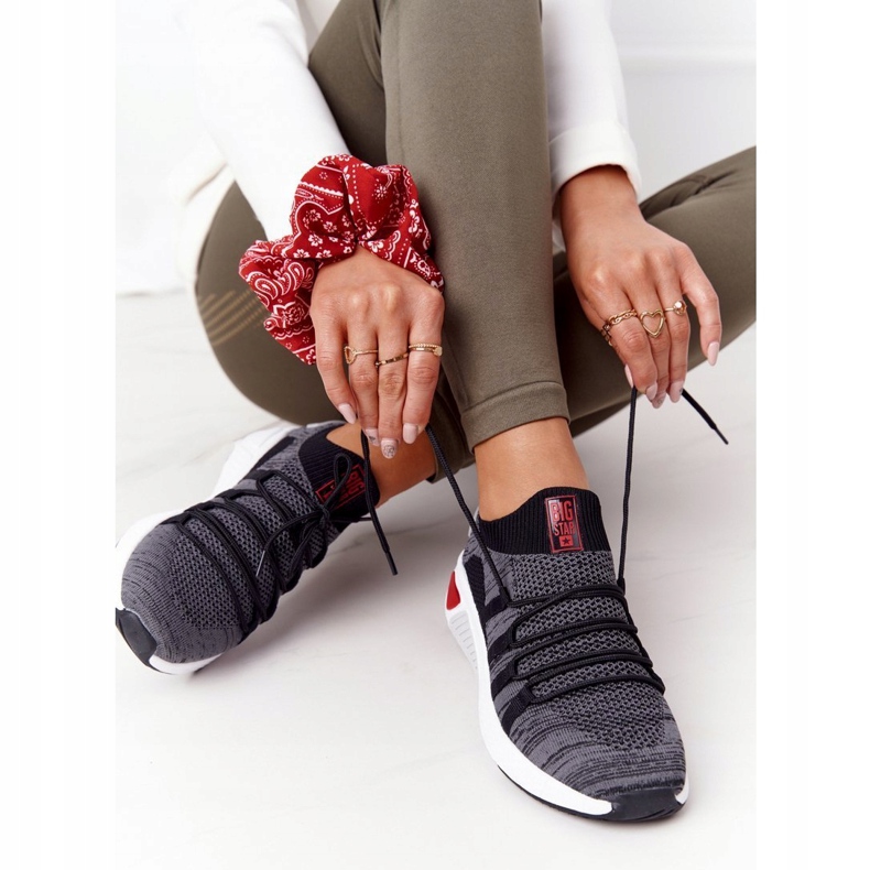 Naisten urheilukengät Memory Foam Big Star HH274532 Tummanharmaa 3