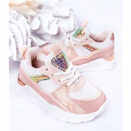 Tyttöjen urheilukengät vaaleanpunaiset lenkkarit vaaleanpunainen 4