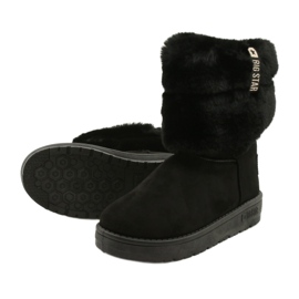 Big Star Naisten Mukluki lämmitetty iso tähti II274123 musta 4