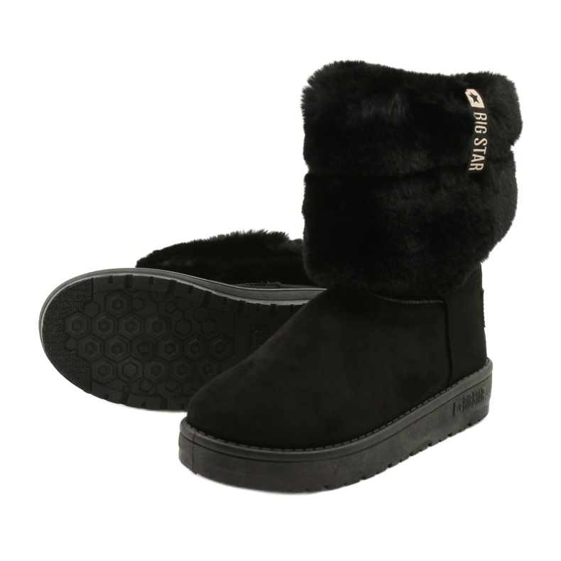 Big Star Naisten Mukluki lämmitetty iso tähti II274123 musta 4