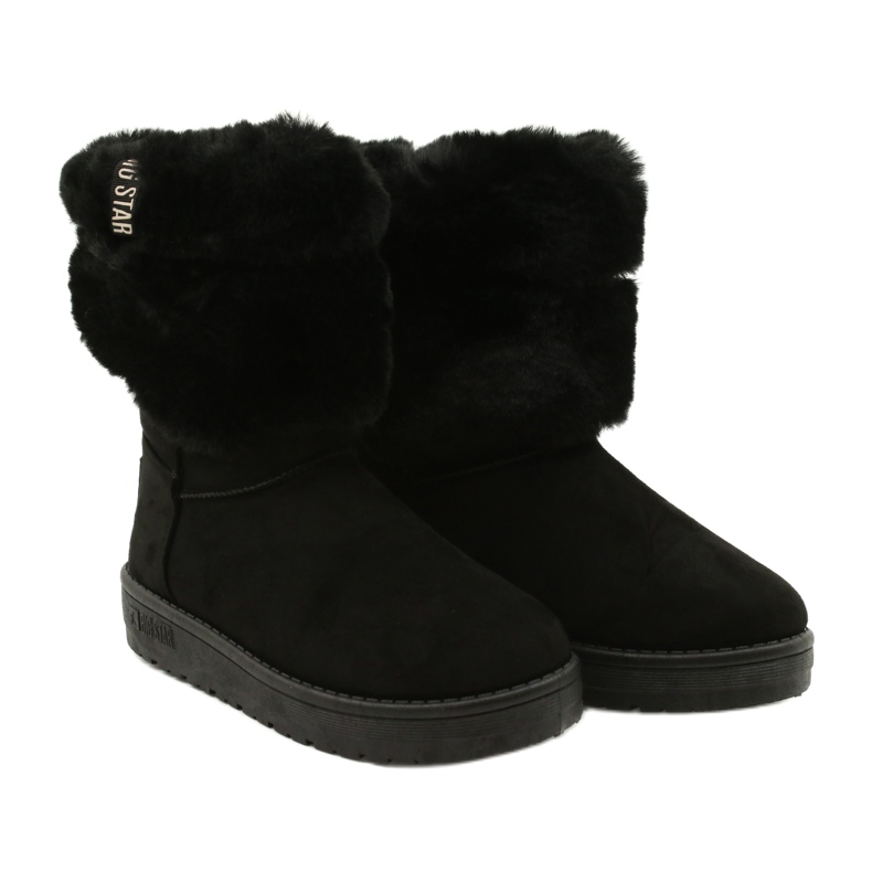 Big Star Naisten Mukluki lämmitetty iso tähti II274123 musta 5