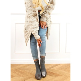 Harmaa Sukka kiila korkokengät HQ887 Harmaa 2