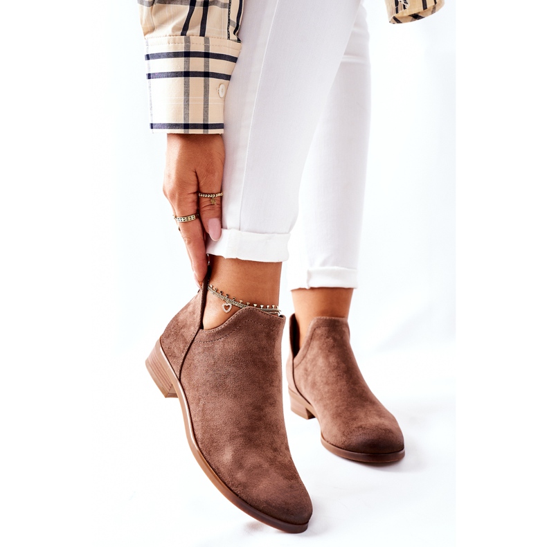 Vinceza Naisten Mokkanahkaiset lämpimät saappaat Beige Joaliene 2