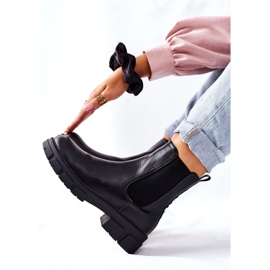 S.Barski Naisten mustat lämpimät saappaat Jodhpur -saappaat Ruletti 1