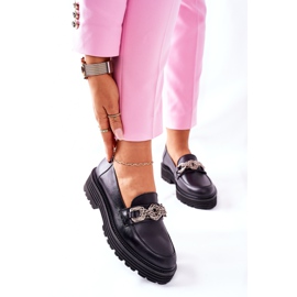 Naisten Loaferit Nahkaiset Loaferit Musta Laura Messi 2383 2