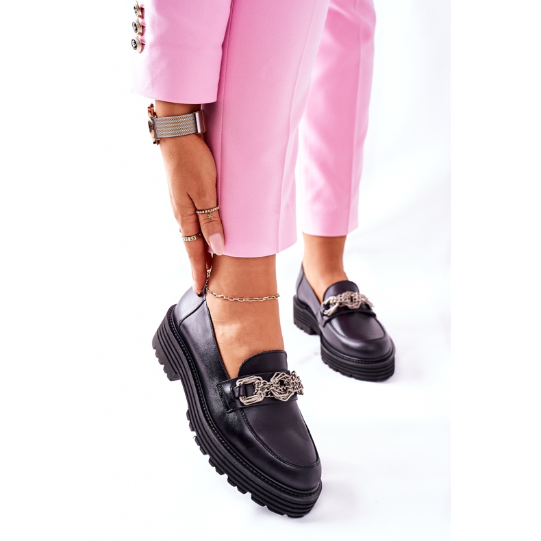 Naisten Loaferit Nahkaiset Loaferit Musta Laura Messi 2383 2