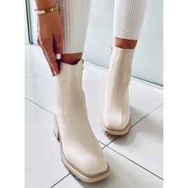 Kermaiset naisten saappaat QT33P Beige 2