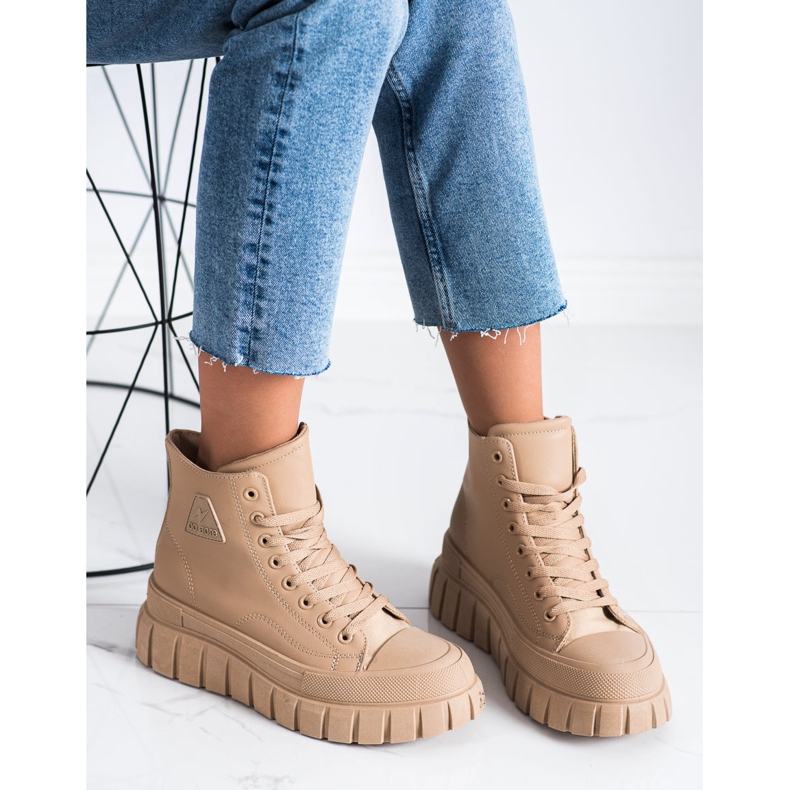 SHELOVET Lenkkarit, joissa on eko -nahkaa beige 2