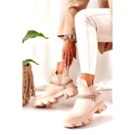 PS1 Lämmin saappaat Jodhpur saappaat Beige Hyvä idea 2