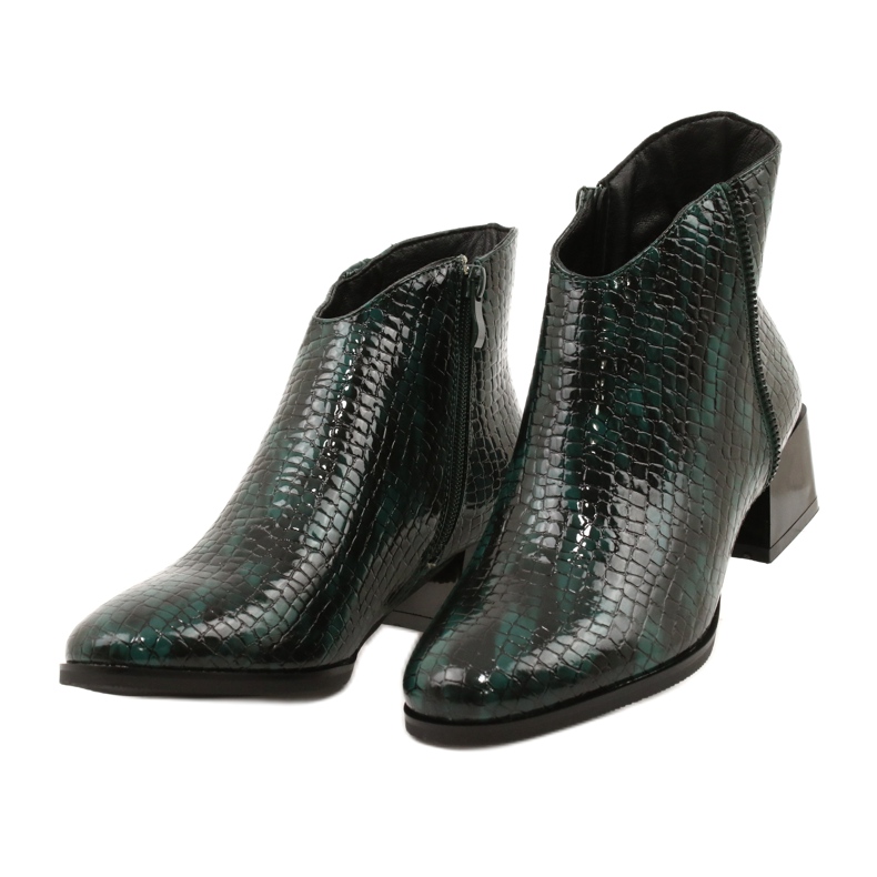 M.Daszyński Eristetyt saappaat Daszyński MR2130-8 Vihreä musta 2