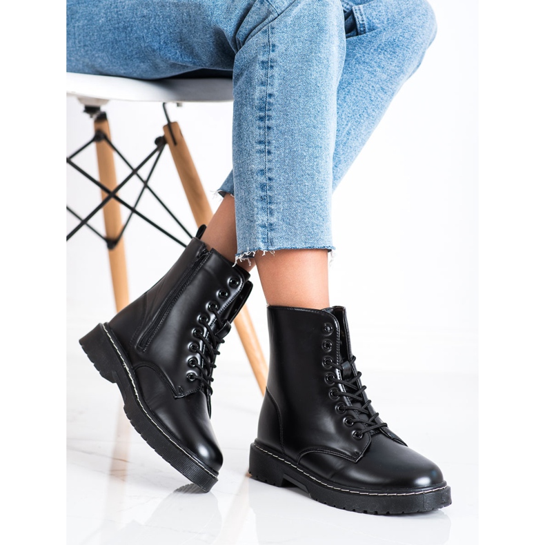 SHELOVET Muodikkaat nauhakengät musta 2