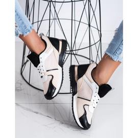 SHELOVET Värikkäät verkkokengät beige musta 1