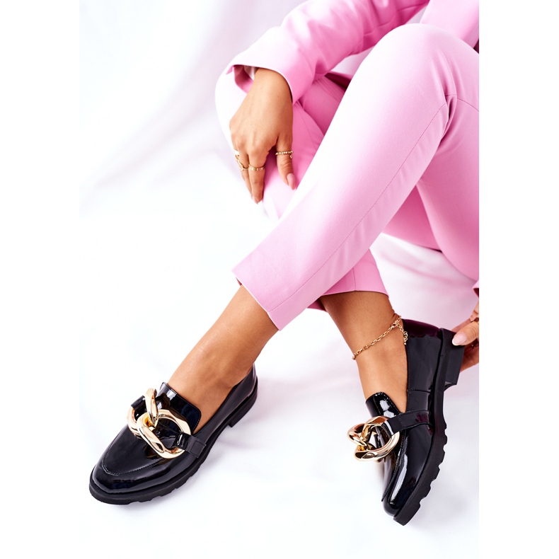 Nahkakengät Nicole lakattu musta 2665 1