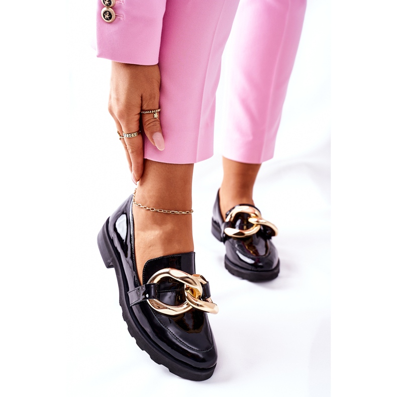 Nahkakengät Nicole lakattu musta 2665 2