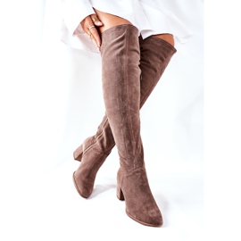 Mokkanahkaiset saappaat Nicole 2582 ruskea 1