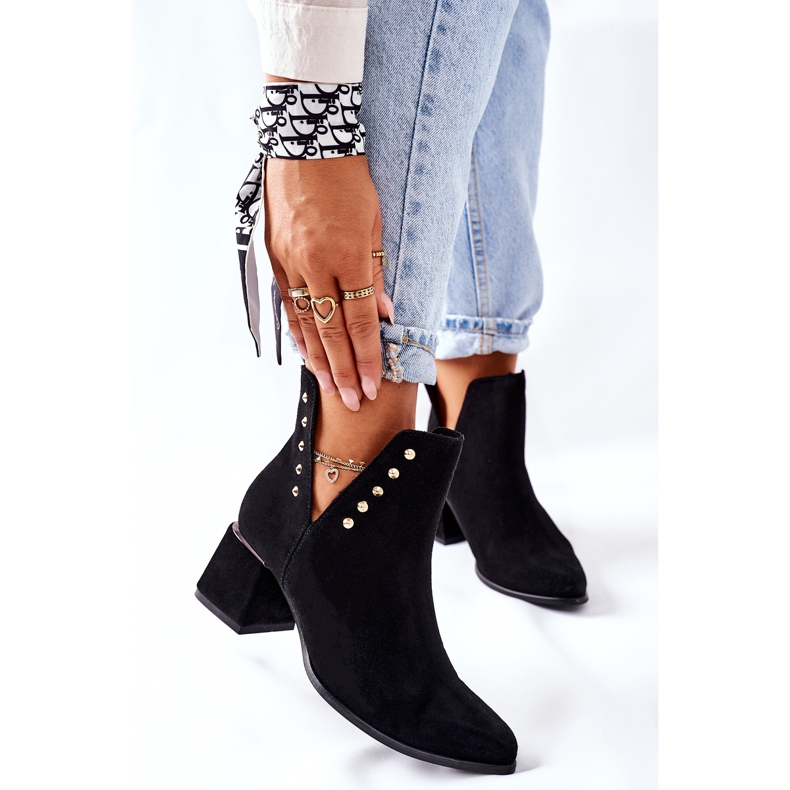 Lewski Shoes Naisten mokkanahat, joissa leikkaus Lewski Black 3074 / B musta 1