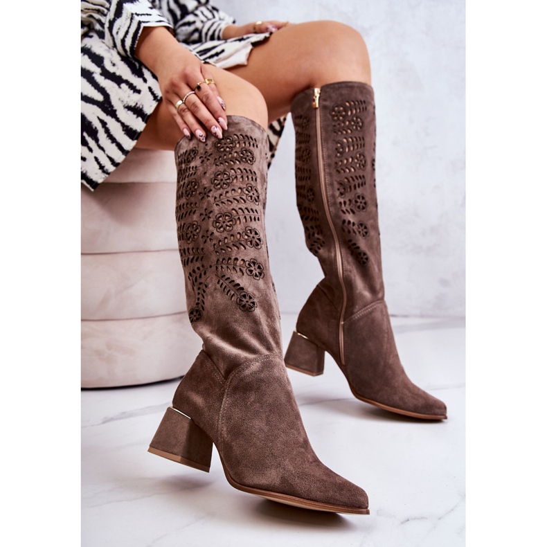 Lewski Shoes Suede Lewski Saappaat Avoimet Ruskea Romena 2