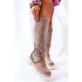 Lewski Shoes Naisten nahkakengät Lewski Cappuccino Suede 2866 ruskea 2