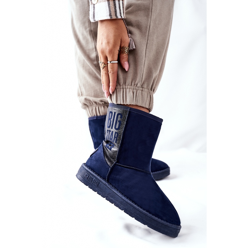 Naisten lumikengät Big Star EE274416 Navy blue tummansininen 2