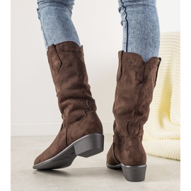 Ruskeat LuckyShoes -cowboy -saappaat 1