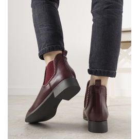 Klassiset punaiset nilkkurit, joissa kuminauha ja Merino -nastat punainen 1