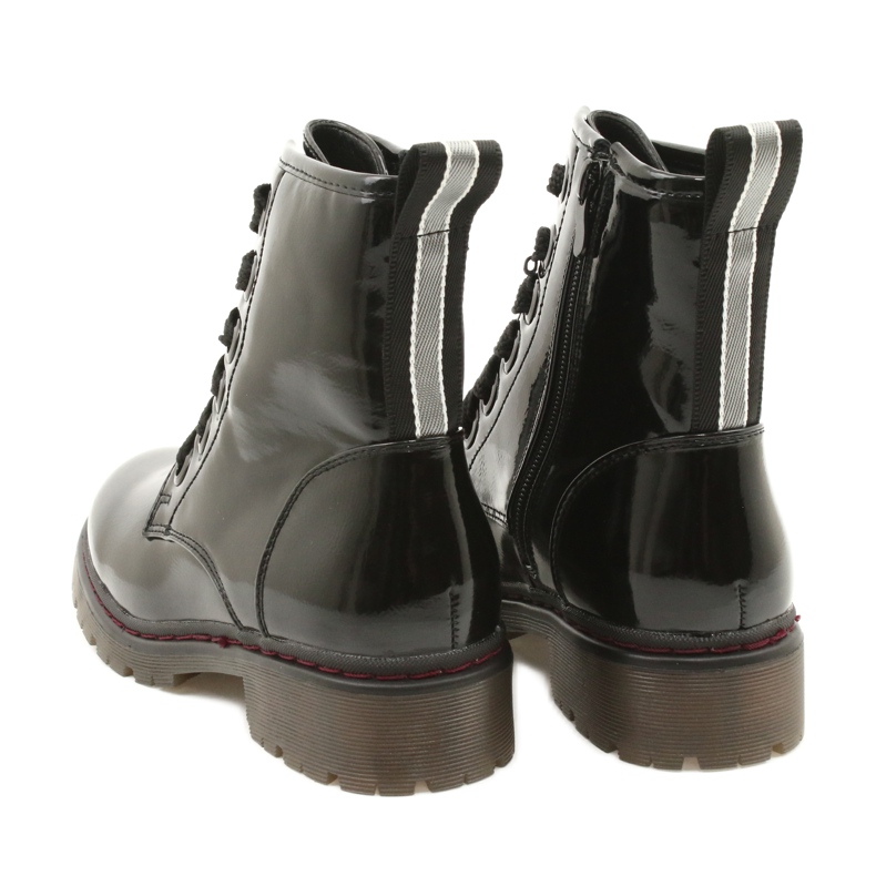 Naisten klassiset saappaat lakatut saappaat Evento 21bt35-4233 musta 4