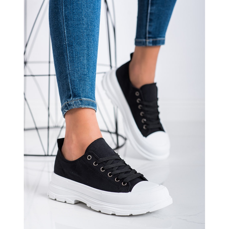 SHELOVET Tekstiilimuodin lenkkarit musta 2