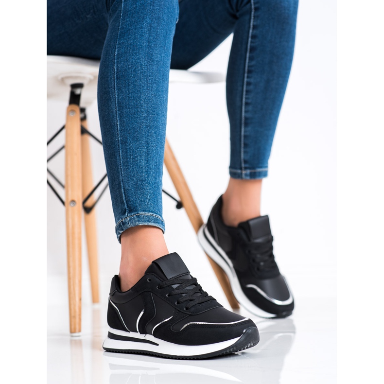 SHELOVET Urheilukengät eko -nahkaa musta 1