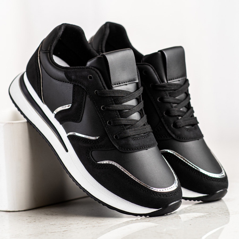 SHELOVET Urheilukengät eko -nahkaa musta 2