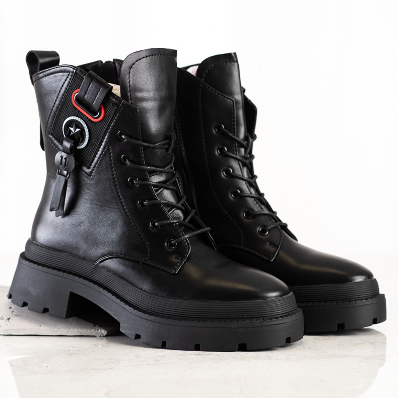 Seastar Mustat työntekijät Eco -nahkaa 1