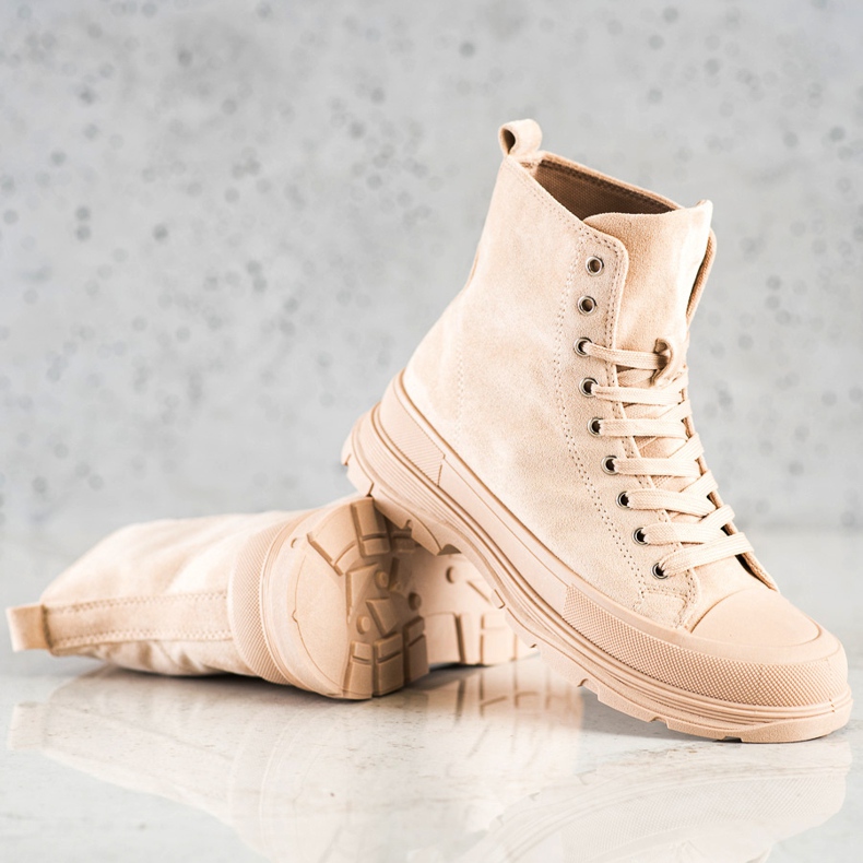 Seastar Korkeat mokkanahkaiset lenkkarit beige 1