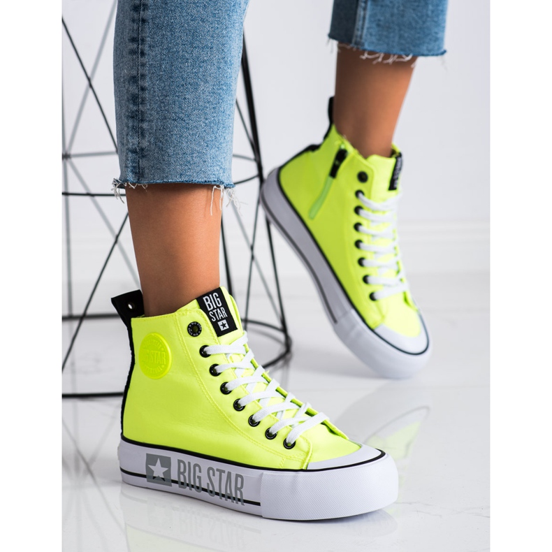 Naisten lenkkarit Big Star II274015 keltainen 1