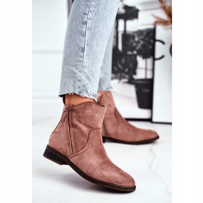 Evento Jodhpur -saappaat, mokkanahkat beige -vetoketjut ruskea 4