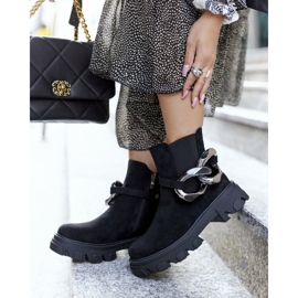 S.Barski Naisten mustat lämpimät saappaat Jodhpur -saappaat Visione 1