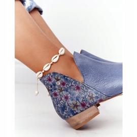 Nahkaiset Maciejka-saappaat tummansiniset kukilla 04091-64 sininen 5