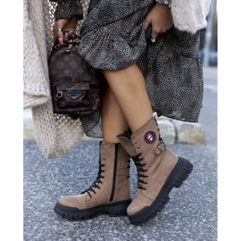 NAVY DOT Naisten Saappaat Loukkaajat Työntekijät Ruskea Monope 2