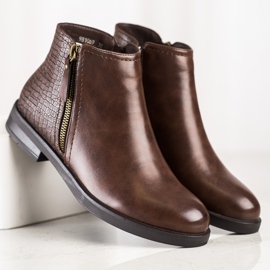 Clowse Casual Snake Print saappaat ruskea 2