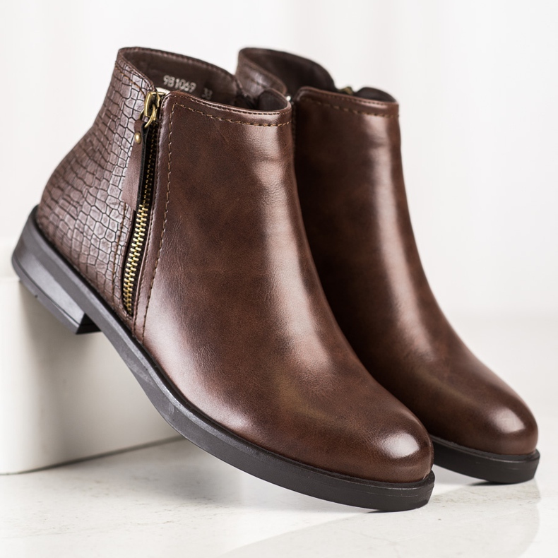 Clowse Casual Snake Print saappaat ruskea 2