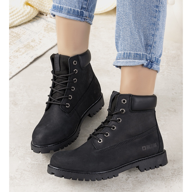 Mustat Big Star Amitee naisten vaelluskengät 1